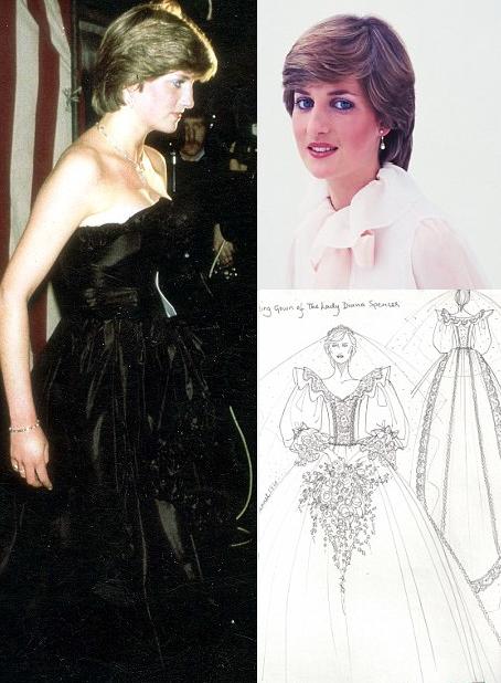 princess diana funeral dress. Right Above: Lady Diana in the